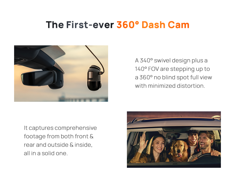 70mai Dash Cam Omni X200 360 degree