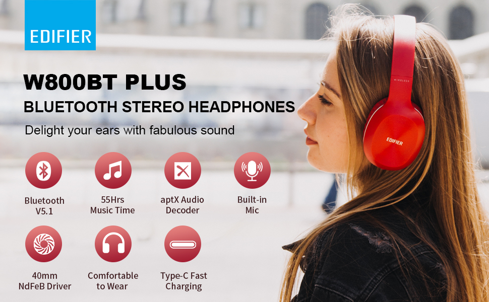 Edifier W800BT Plus Bluetooth Headphones