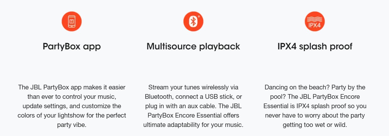JBL Partybox Encore Essential 100W Sound