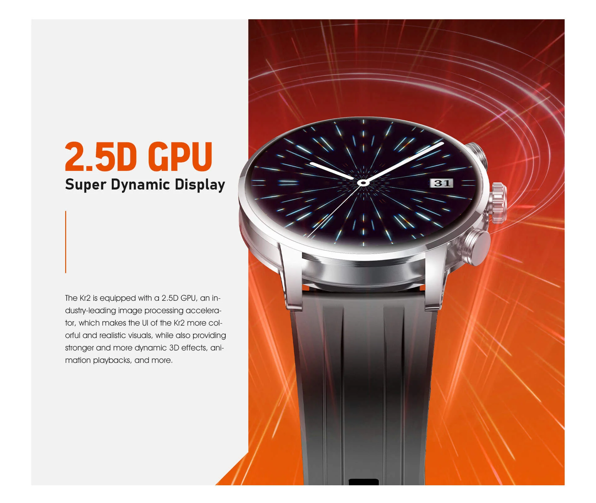 Kieslect Kr2 Calling Smart Watch Dual Core Triple Speed