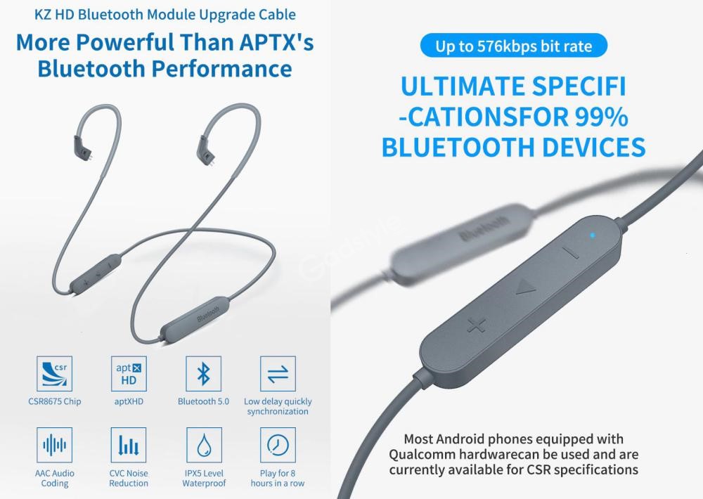 KZ APTX HD Bluetooth 5.0 Module Upgrade Wireless Cable