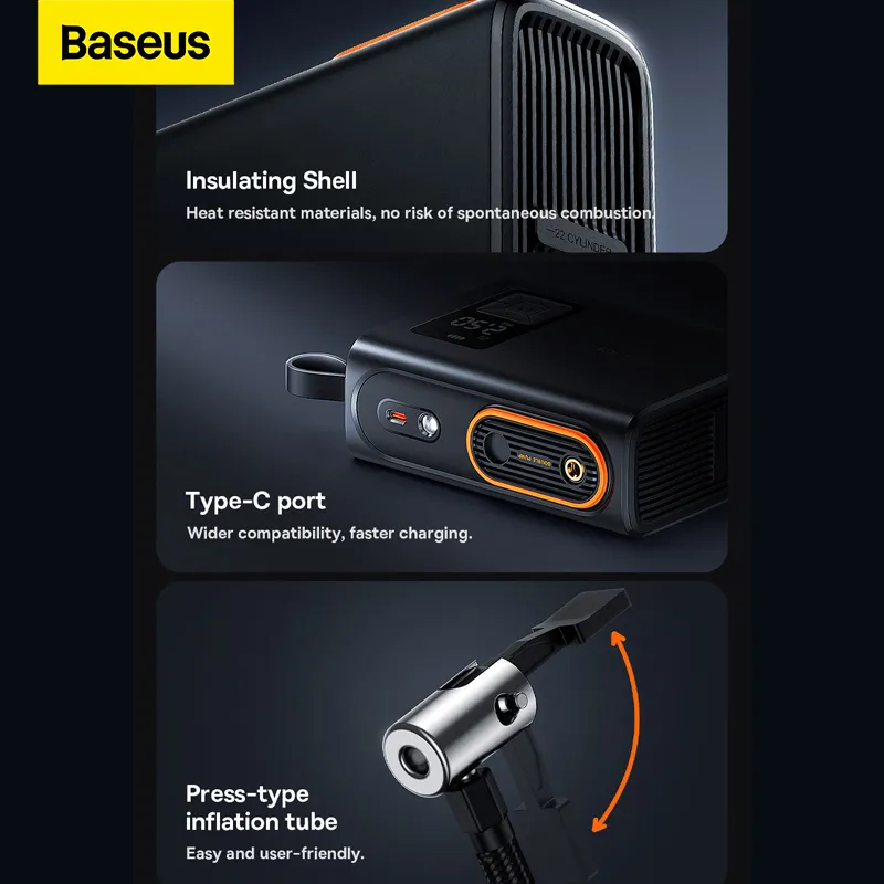 Baseus Energy Pump Mega Series Dual Cylinder Wireless Inflator