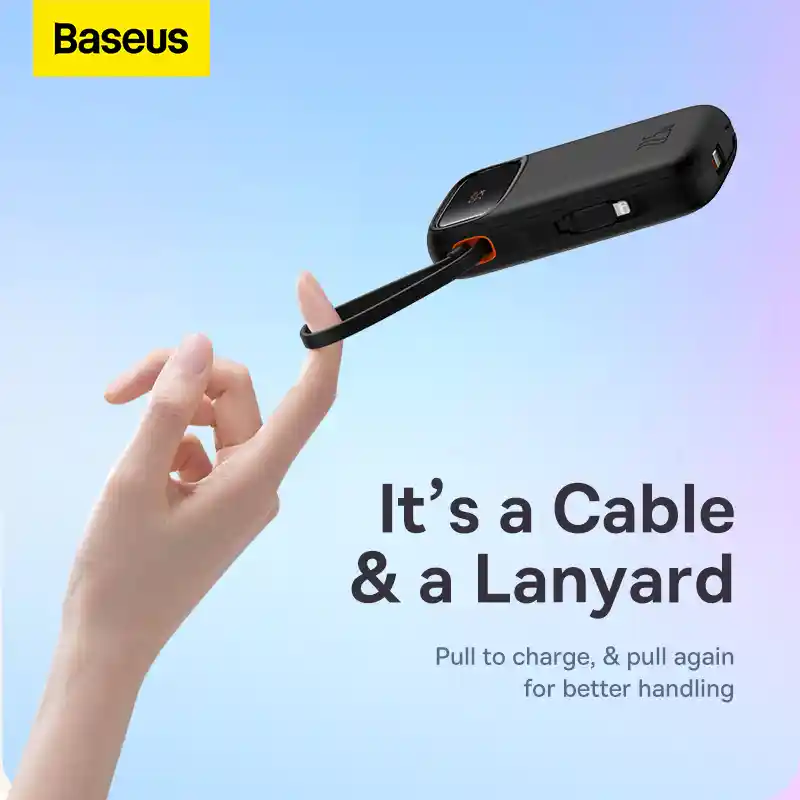 Baseus Qpow2 22.5W 10000mAh Dual Cable Digital Display Power Bank