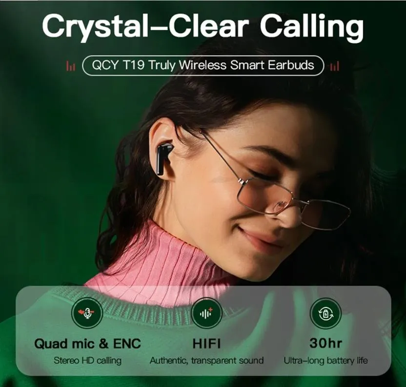 QCY T19 TWS True Wireless Earbuds
