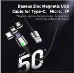 Baseus Zinc Magnetic USB Cable for Type C/Lightning/Micro - Image 3