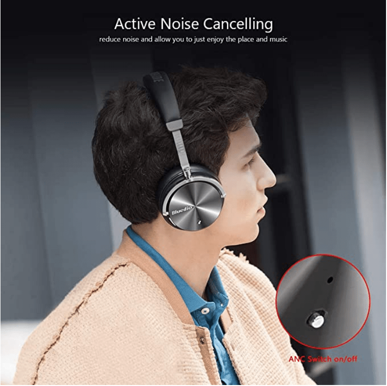 Bluedio T4 Active Noise Cancelling Bluetooth Headphones with Mic