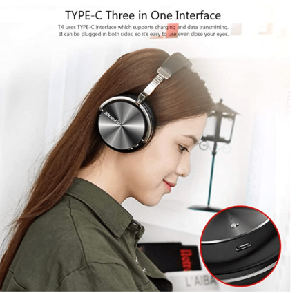 Bluedio T4 Active Noise Cancelling Bluetooth Headphones with Mic