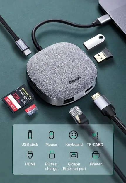 Baseus 7 in 1 Type-C HUB 3.0 Adapter Type C HUB to HDMI