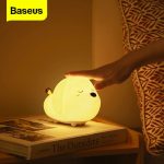 Baseus Cute LED Night Light Soft Silicone Touch Sensor Night