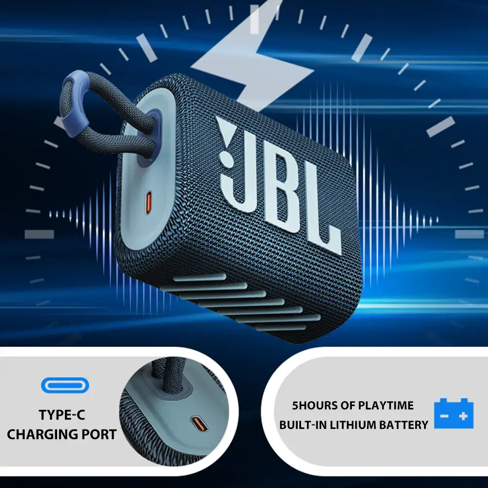 JBL GO3 Wireless Bluetooth 5.1 Speaker with JBL Pro Sound
