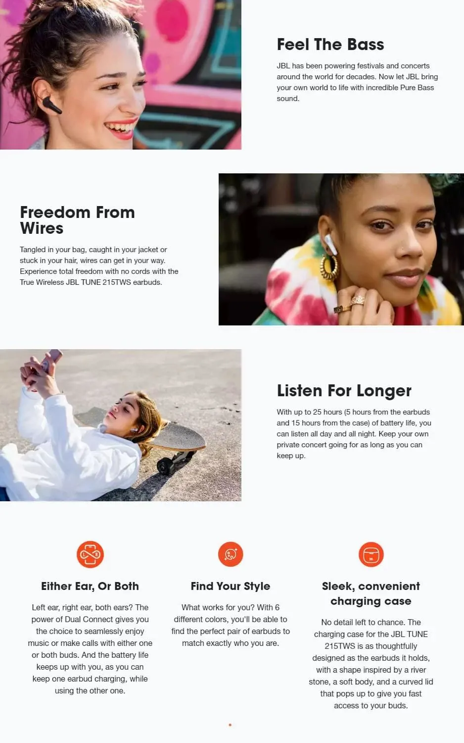 JBL Tune 215 wireless earbuds with 25-hour battery