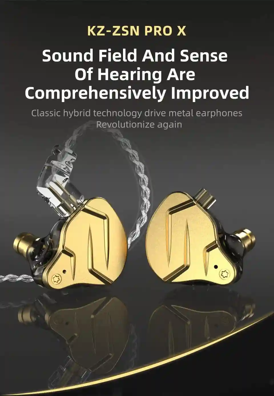 The KZ ZSN Pro X earphone adopts a 10mm dual magnetic dynamic driver. As we know, the distance between the magnetic cores is the magnetic gap of the sound unit. By adjusting the magnetic gap of the dynamic, the eddy current loss is reduced and the stroke is increased, presenting rich low-frequency power, providing a wide frequency response, and bringing a sound experience like being on the spot