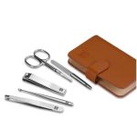 HUOHOU 5PCS/Set Stainless Steel Nail Clipper Beauty Scissors Tweezer Curette Stainless Steel Nail Clippers Set