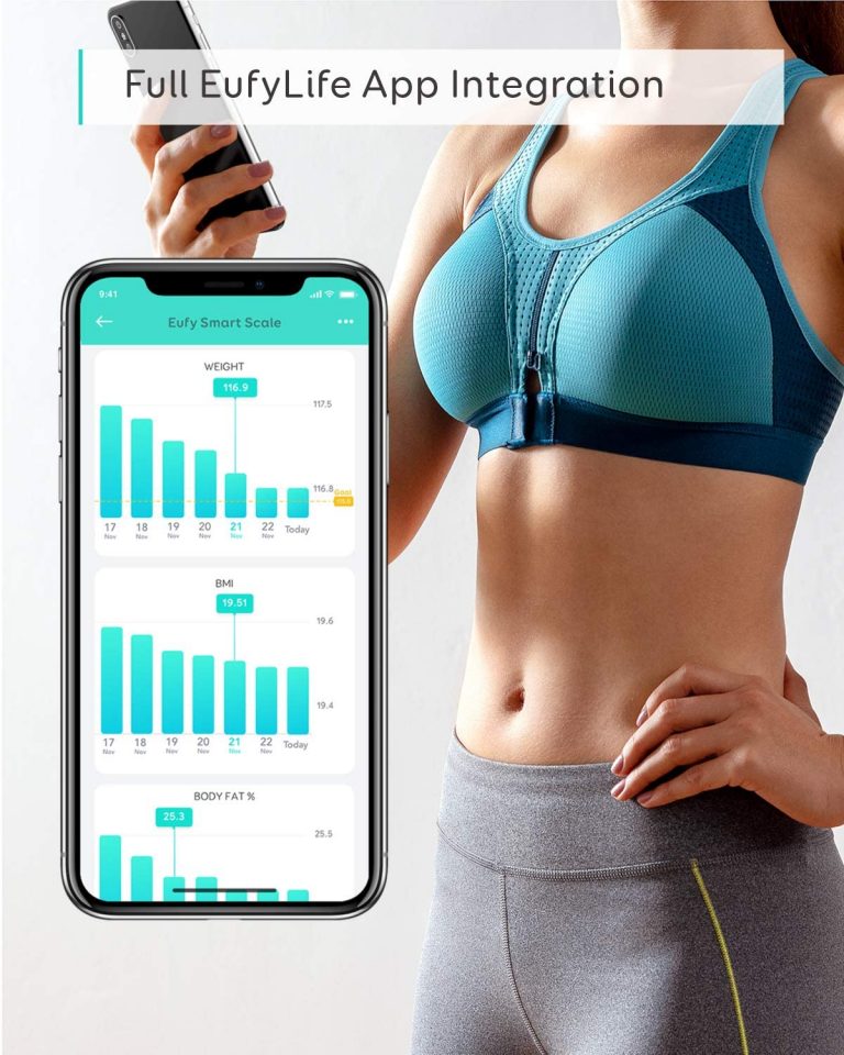 eufy Smart Scale C1 with Bluetooth, Body Fat Scale, Wireless Digital Bathroom Scale, 12 Measurements, WeightBody FatBMI, Fitness Body Composition Analysis