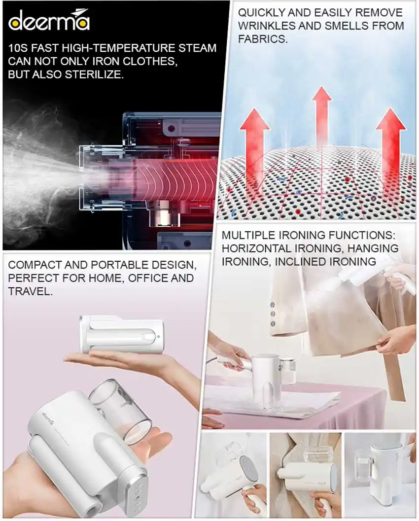 Xiaomi Deerma HS006 Portable Handheld Steam Iron steaming clothes