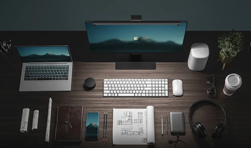 Xiaomi MI Eye Care Computer Monitor Light Bar on desk
