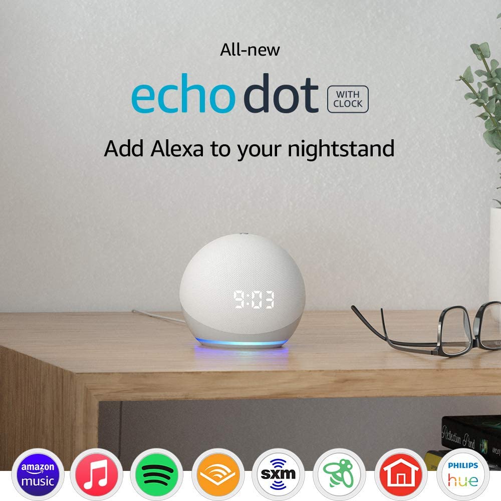 Amazon Echo Dot (4th Gen) Alexa smart speaker in living room