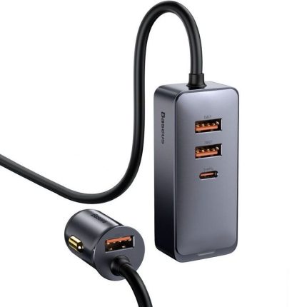 Baseus Share Together PPS multi-port Fast charging car charger with extension cord 120W 3U+1C