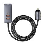 Baseus Share Together PPS multi-port Fast charging car charger with extension cord 120W 3U+1C