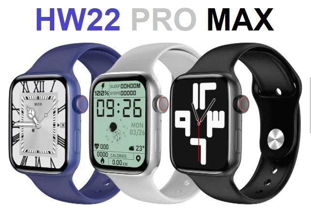 HW22 Pro Max Smart Watch Always-on Display Wireless Charger 44mm Series 6 Bluetooth Call Smartwatch