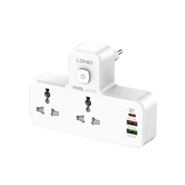 LDNIO Power Strip 2 Port with 2 USB and 1 USB-C PD & QC3.0 EU (SC2311)