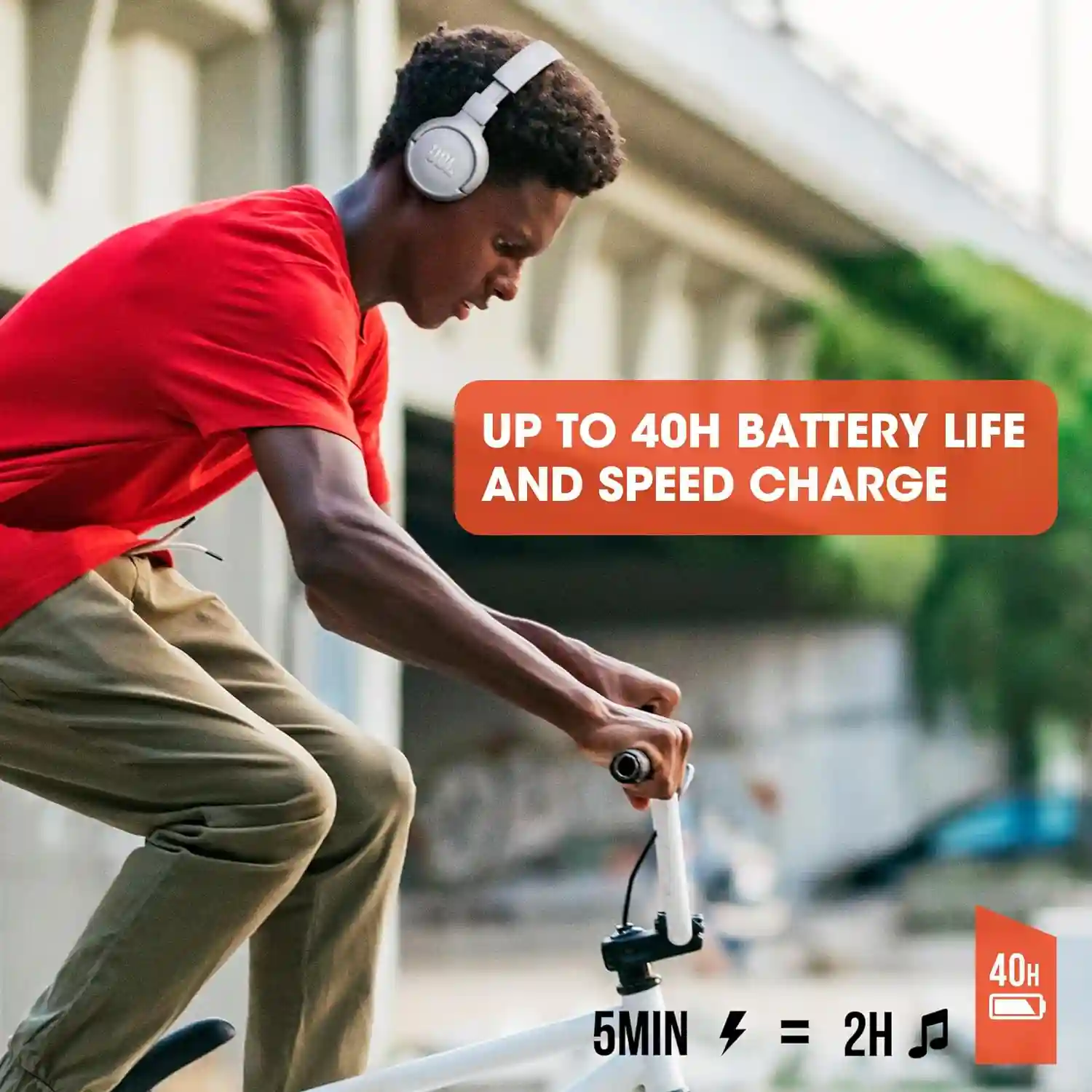 JBL Tune 510BT with 40-hour battery life and Speed Charge