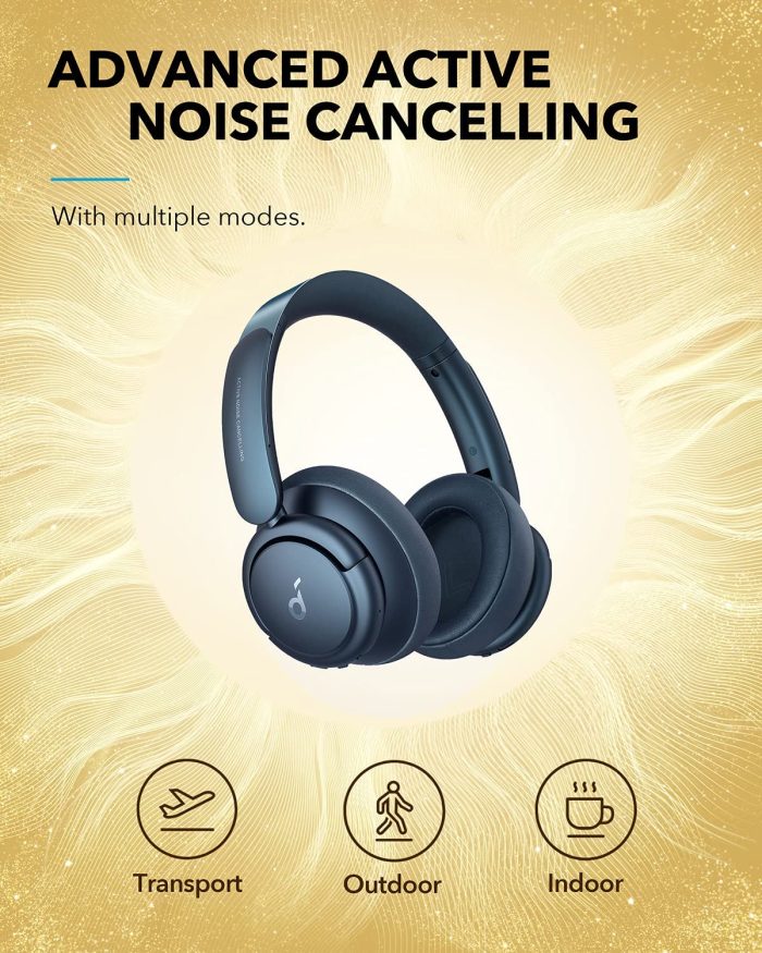 Soundcore by Anker Life Q35 Multi Mode Active Noise Cancelling Headphones, Bluetooth Headphones with LDAC for Hi Res Wireless Audio, 40H Playtime, Comfortable Fit, Clear Calls