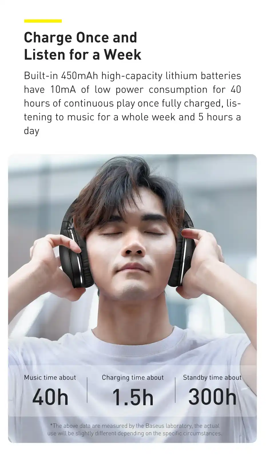 Baseus Encok Wireless headphone D02 Pro side view