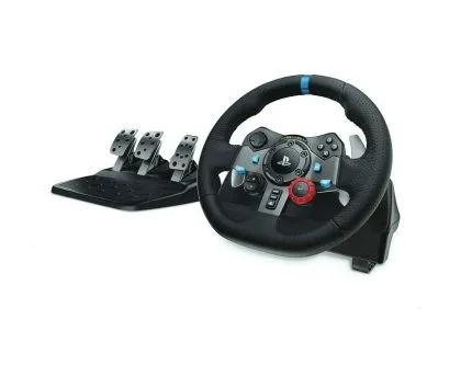 Logitech G Dual-Motor Feedback Driving Force G29 Gaming Racing Wheel with Responsive Pedals