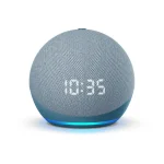 Amazon Echo Dot 4th Gen with Clock front view