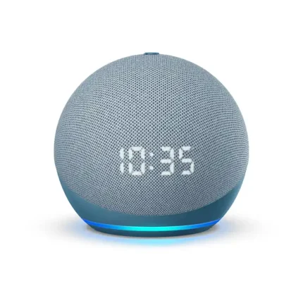 Amazon Echo Dot 4th Gen with Clock front view