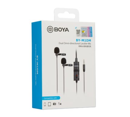 Boya BY-M1DM Dual Omni Directional Lavalier Microphone
