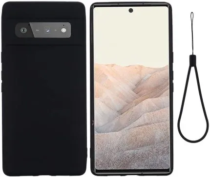 Violet Pixel 6 Pro Silicone Case for Google Pixel 6 Pro: Cute Rubber Gel Phone Cover Girl Bumper Women Anti-dirty Case Hand strap Matte Waterproof Shockproof Protector Case for Google 6 Pro