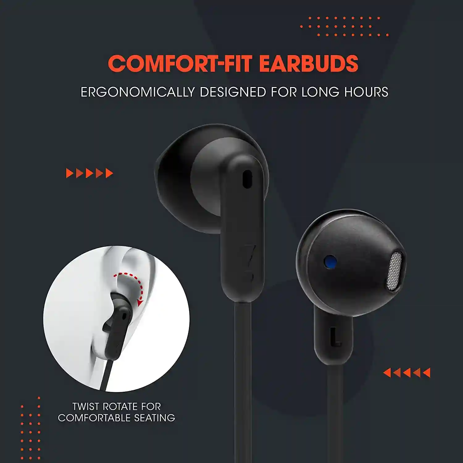 JBL Tune 215BT with three-button remote and built-in microphone