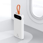 Baseus Power Bank Block Digital Display Quick Charge 10000mAh 20W with built in Lightning Cable White 2022 New version