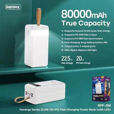 Remax RPP-266 Hunergy Series 22.5W QC+PD Fast Charging Powerbank(With LED)