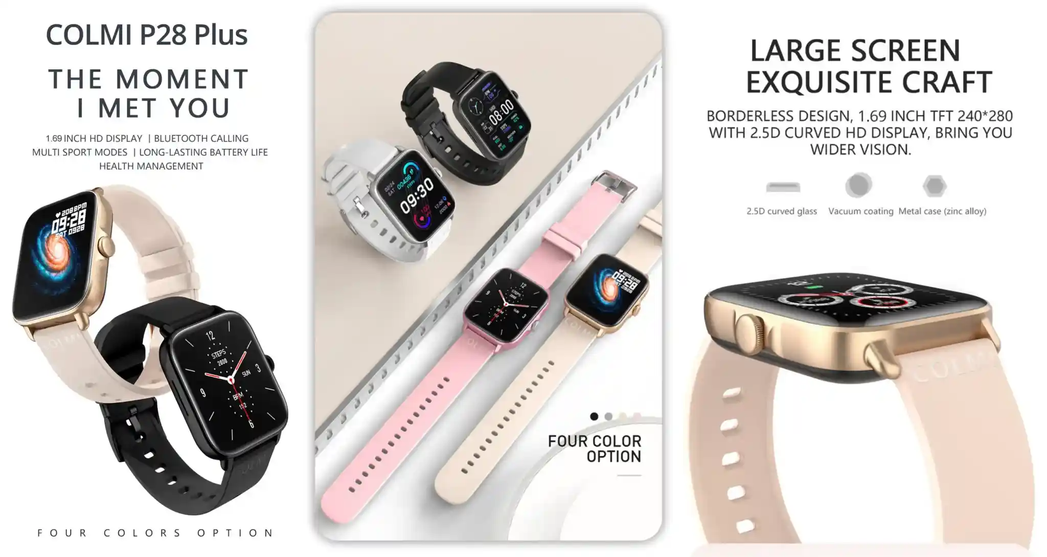 COLMI P28 Plus smart watch full display view