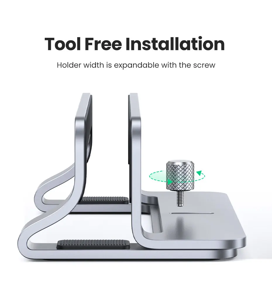 Scratch-Proof UGREEN Vertical Laptop Holder with Silicone Padding