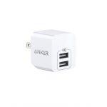 Anker USB Charger, Anker PowerPort Mini Dual Port Phone Charger, Super Compact USB Wall Charger 2.4A Output & Foldable