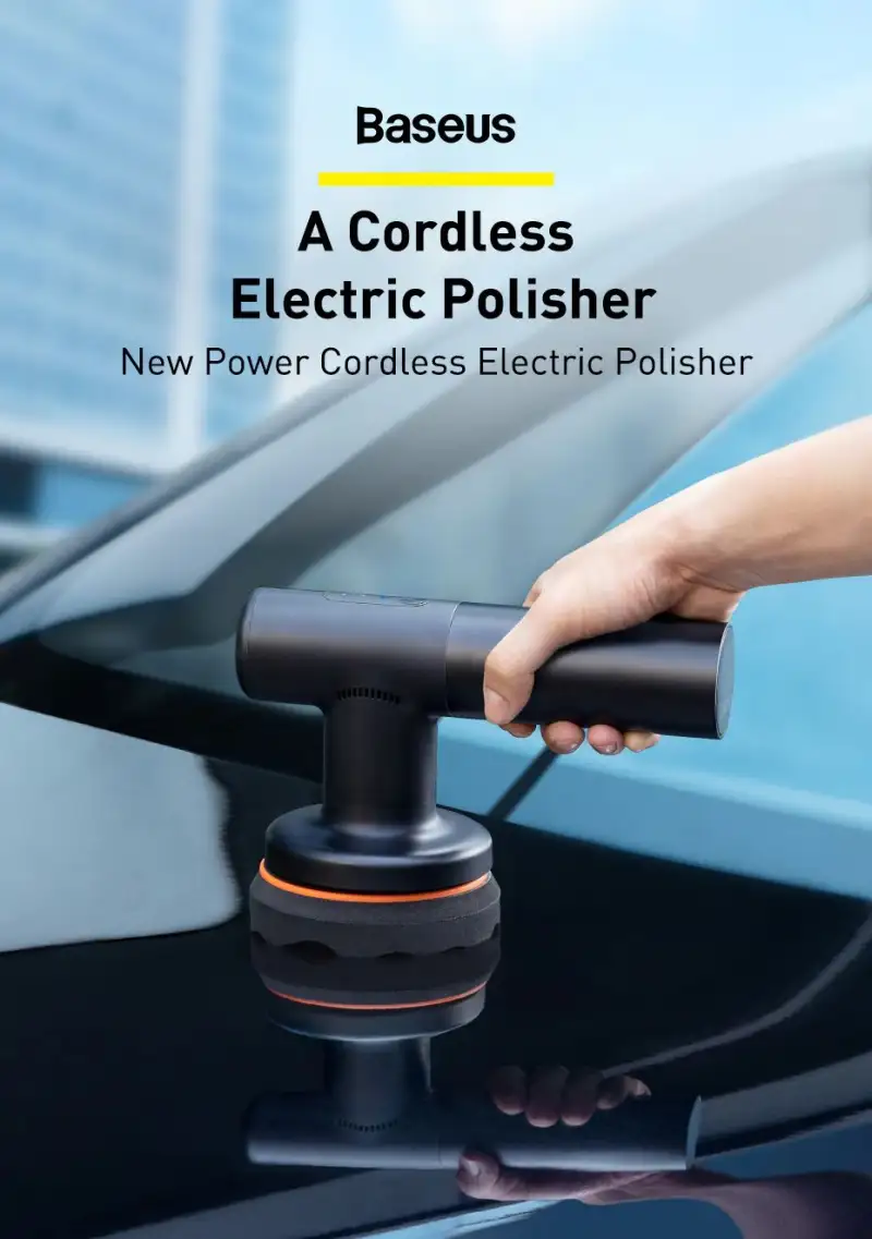 Baseus cordless electric polish machine with rechargeable battery for car detailing