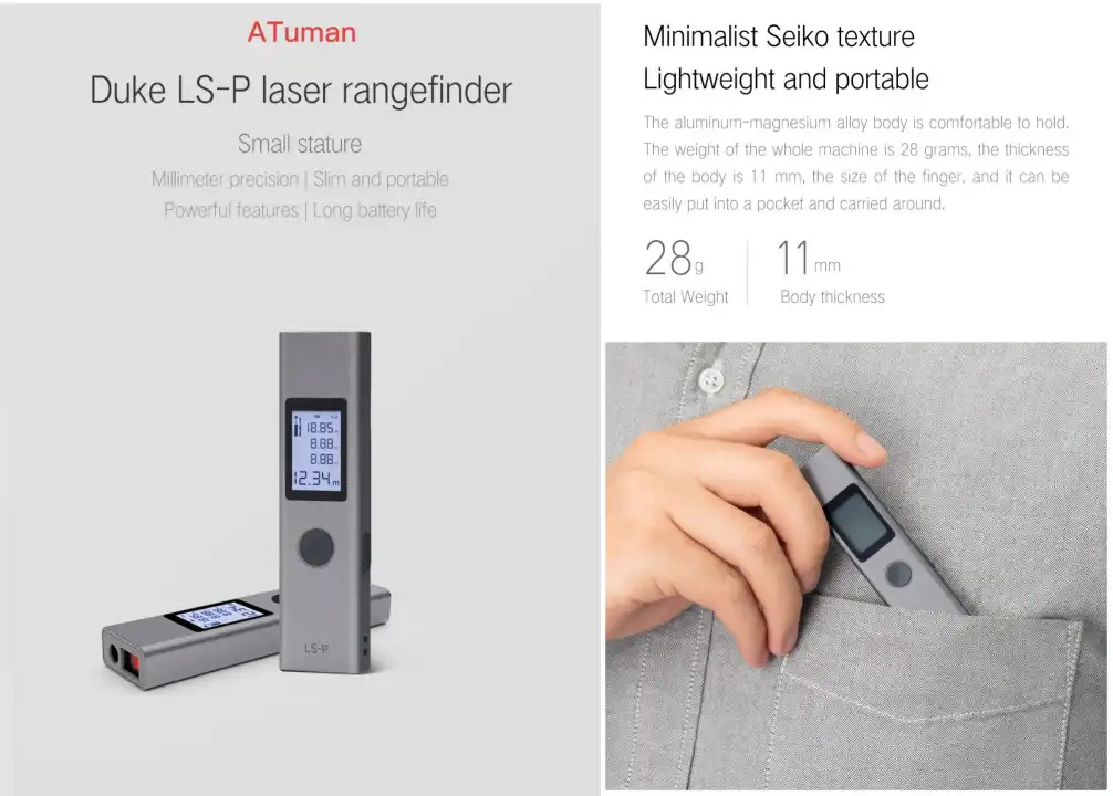 Xiaomi DUKA LS-1/LS-P handheld laser distance measuring device
