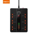 Recci RC07 2500W Power Socket, 6 Universal Sockets, 5 USB Ports