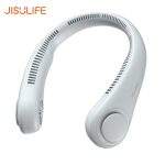 Xiaomi JISULIFE Portable Neck Fan Cordless Bladeless Fan 3 Speeds Adjustable/Low Noise/Type-C Interface/4000mAh Rechargeable/360°Cooling Fans for Home Outdoor