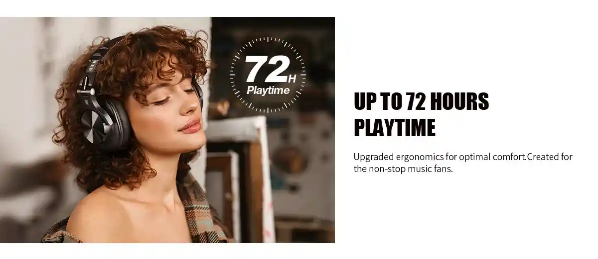 OneOdio A70 Fusion ergonomic foldable over-ear headset with memory foam padding for long hours of comfortable music listening