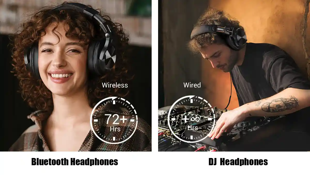 OneOdio A70 Fusion wireless hi-res headphones with built-in HD microphone and advanced noise reduction for crystal-clear hands-free calls