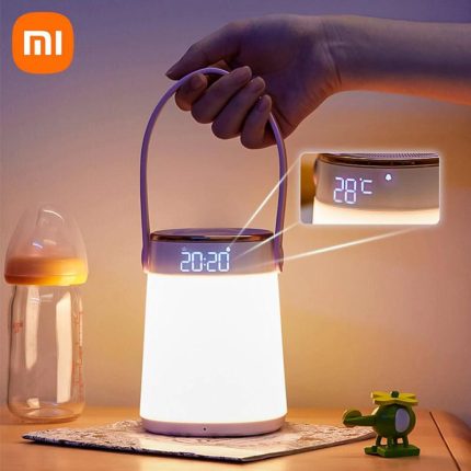 Xiaomi Mijia Midea Clock Timing Temperature Display Stepless Dimming Led Rechargeable Night Light