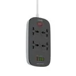 LDNIO SC4407 Power Socket 4 USB Charger with Power Extension Cord