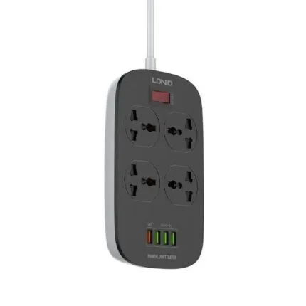 LDNIO SC4407 Power Socket 4 USB Charger with Power Extension Cord