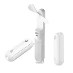 JISULIFE F8 3-in-1 Mini Foldable Fan with Flashlight & Power Bank 4800mAh