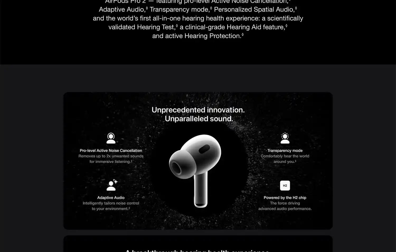 AirPods Pro 2 Active Noise Cancellation feature